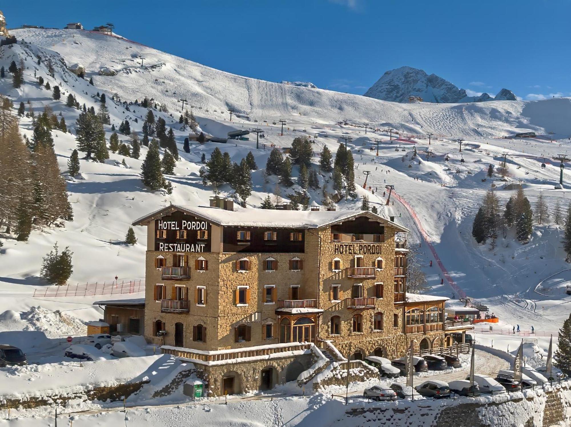 Hotel Pordoi Passo Pordoi Vegetarian Hotel Canazei Exteriör bild